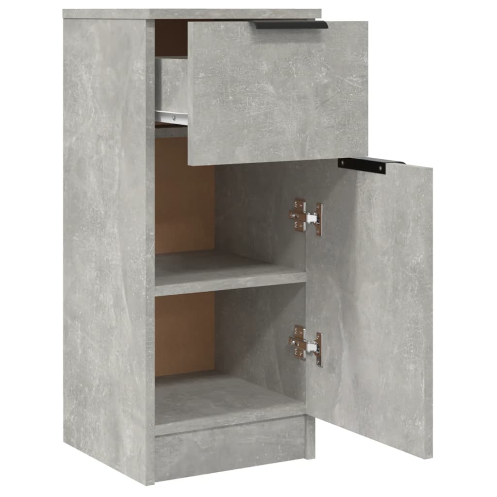 skænk 30x30x70 cm konstrueret træ betongrå