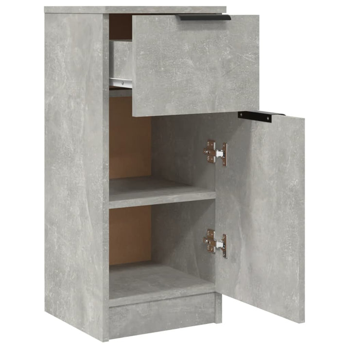 skænk 30x30x70 cm konstrueret træ betongrå