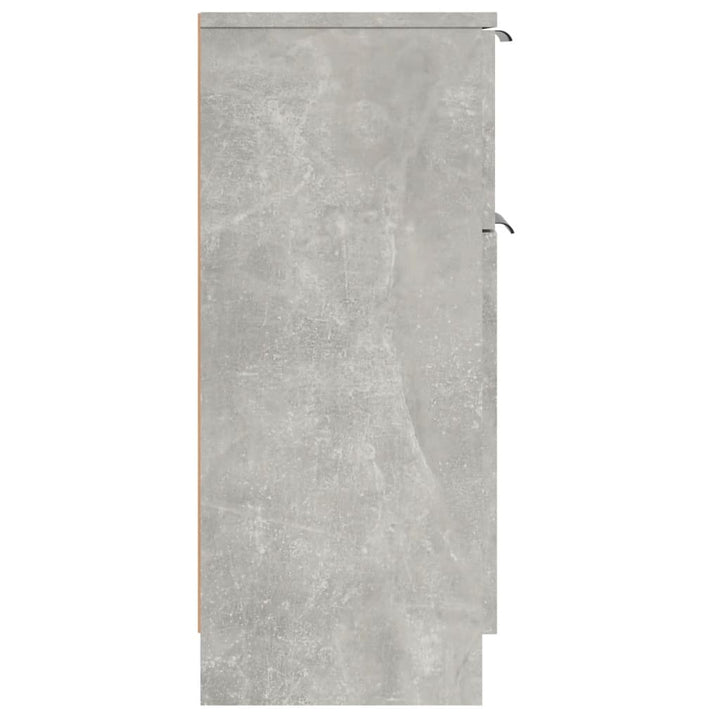 skænk 30x30x70 cm konstrueret træ betongrå