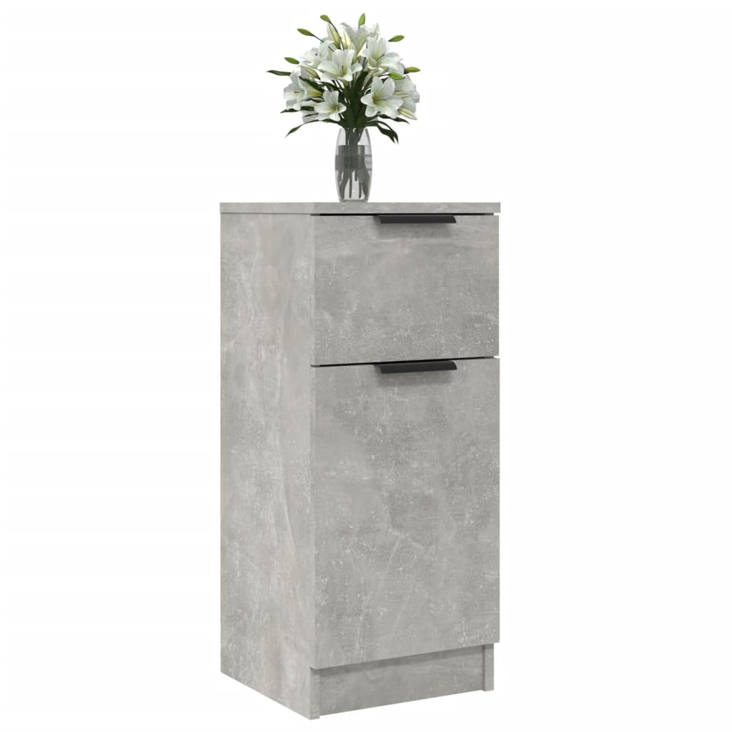 skænke 2 stk. 30x30x70 cm konstrueret træ betongrå