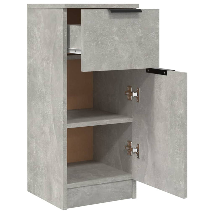 skænke 2 stk. 30x30x70 cm konstrueret træ betongrå
