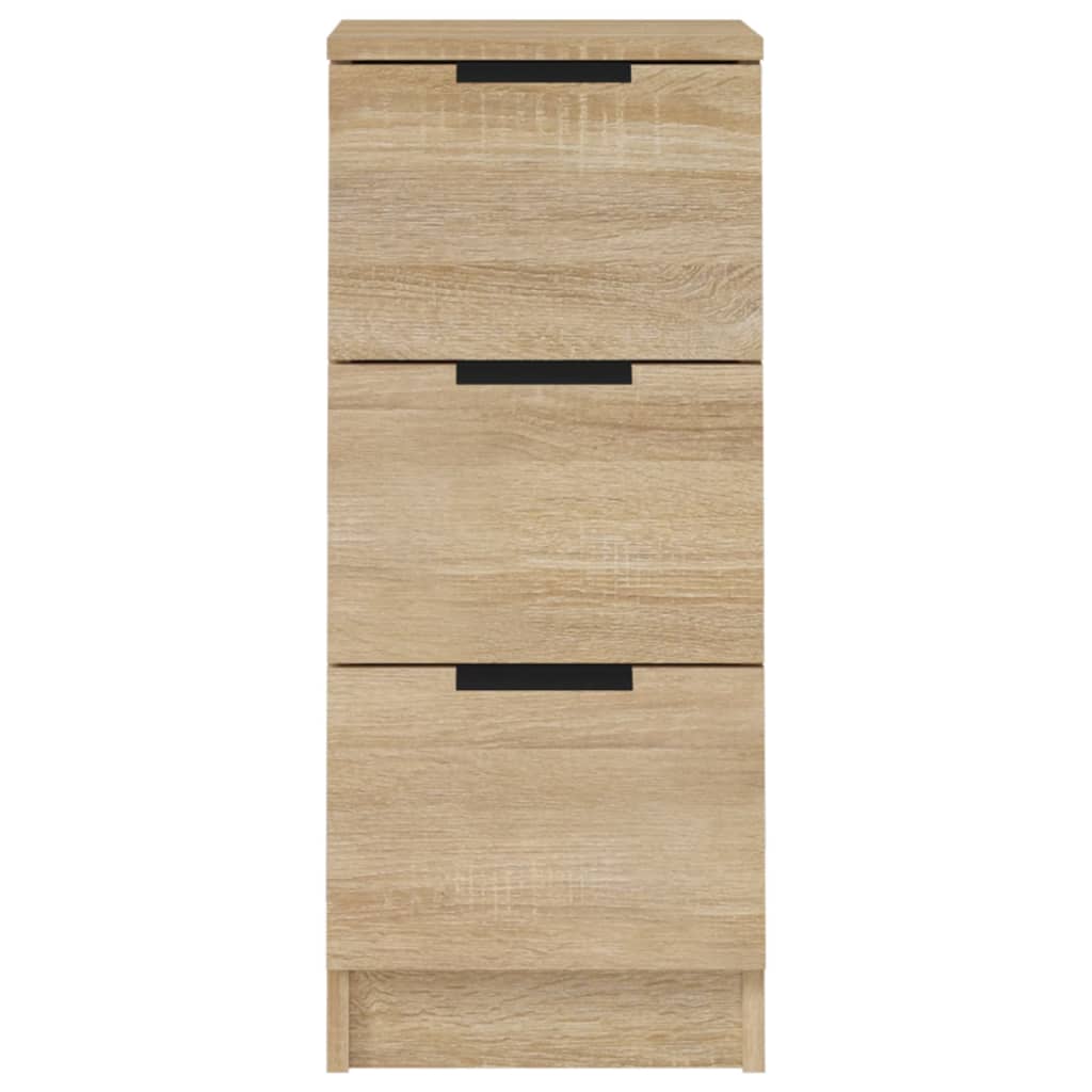 skænke 2 stk. 30x30x70 cm konstrueret træ sonoma-eg