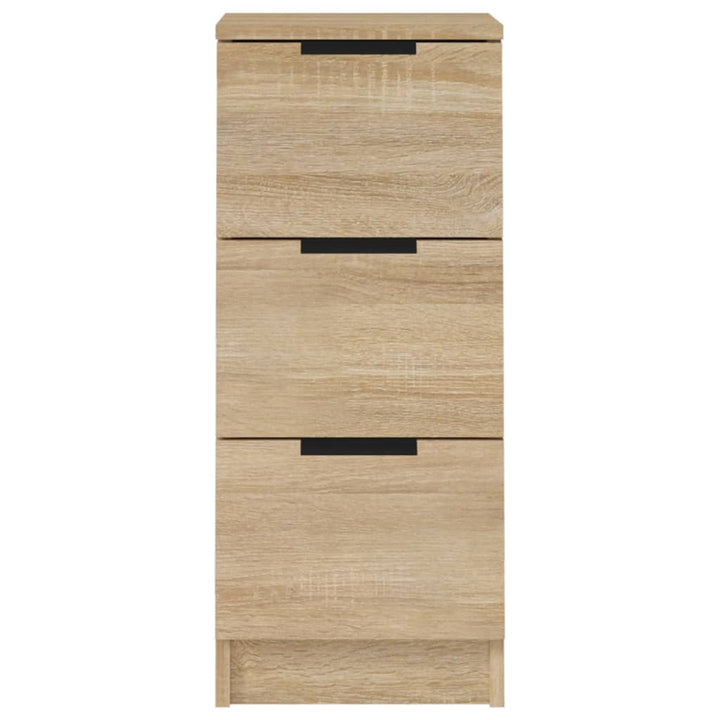 skænke 2 stk. 30x30x70 cm konstrueret træ sonoma-eg