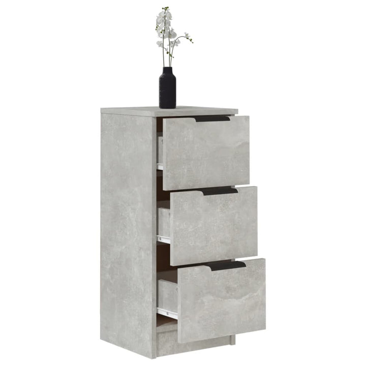skænk 30x30x70 cm konstrueret træ betongrå