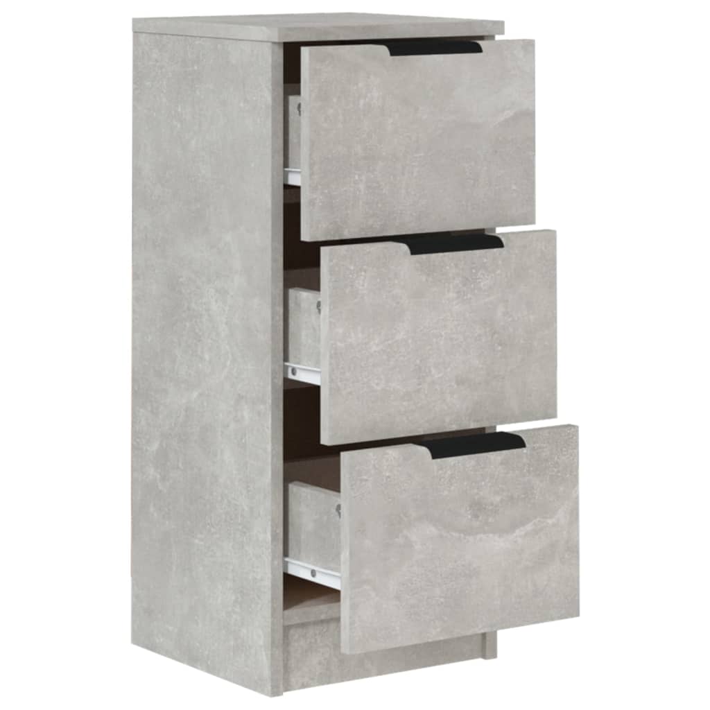 skænk 30x30x70 cm konstrueret træ betongrå
