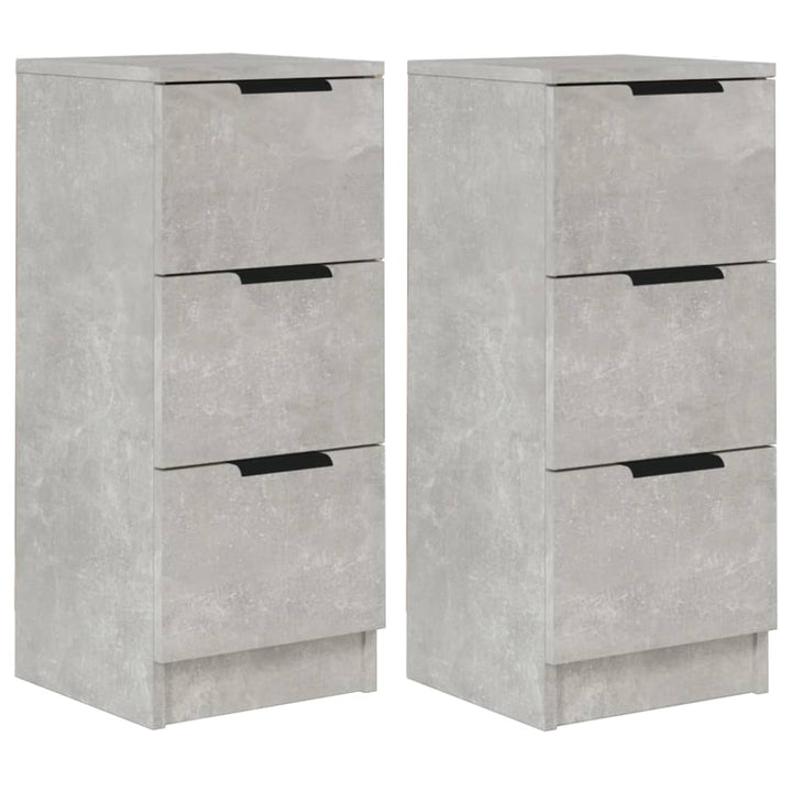 skænke 2 stk. 30x30x70 cm konstrueret træ betongrå