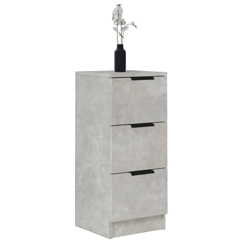 skænke 2 stk. 30x30x70 cm konstrueret træ betongrå