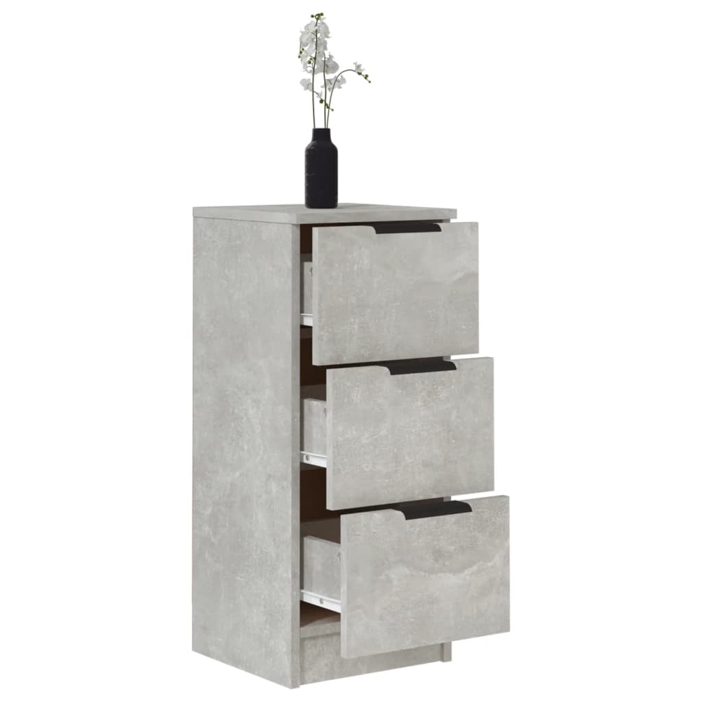 skænke 2 stk. 30x30x70 cm konstrueret træ betongrå