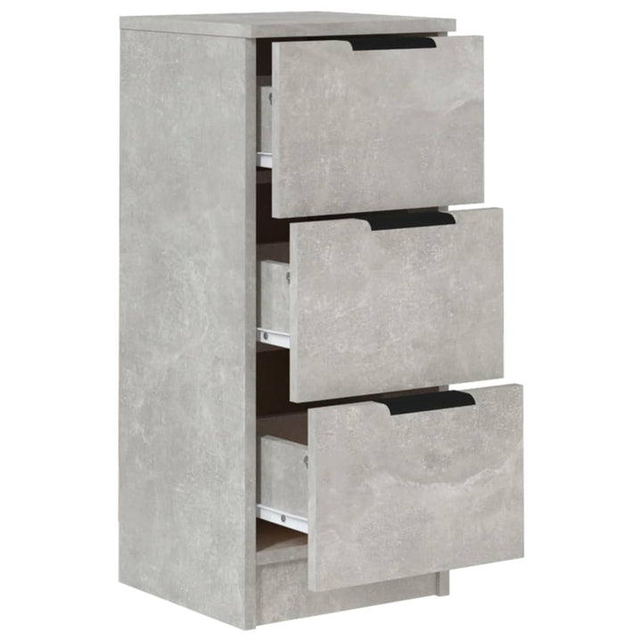 skænke 2 stk. 30x30x70 cm konstrueret træ betongrå