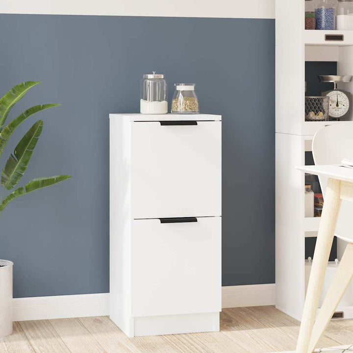 skænk 30x30x70 cm konstrueret træ hvid