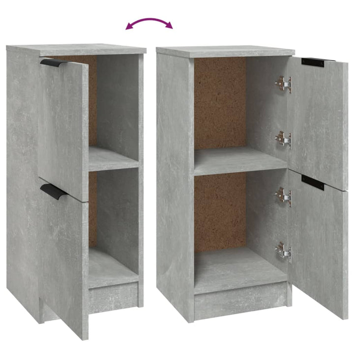skænk 30x30x70 cm konstrueret træ betongrå