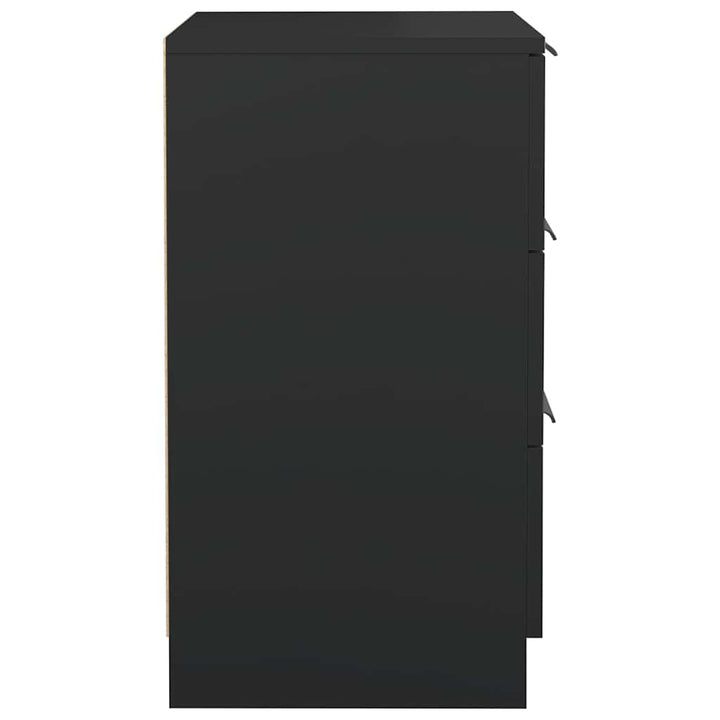 sengeborde 2 stk. 40x36x65 cm sort