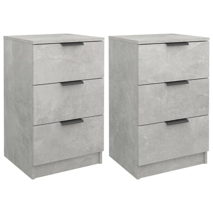 sengebord 40x36x65 cm 2 stk. betongrå