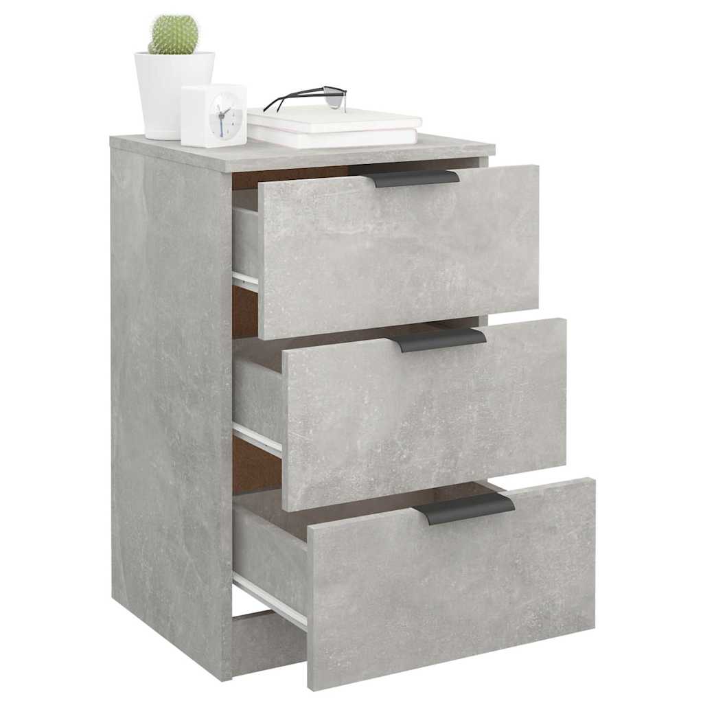 sengebord 40x36x65 cm 2 stk. betongrå