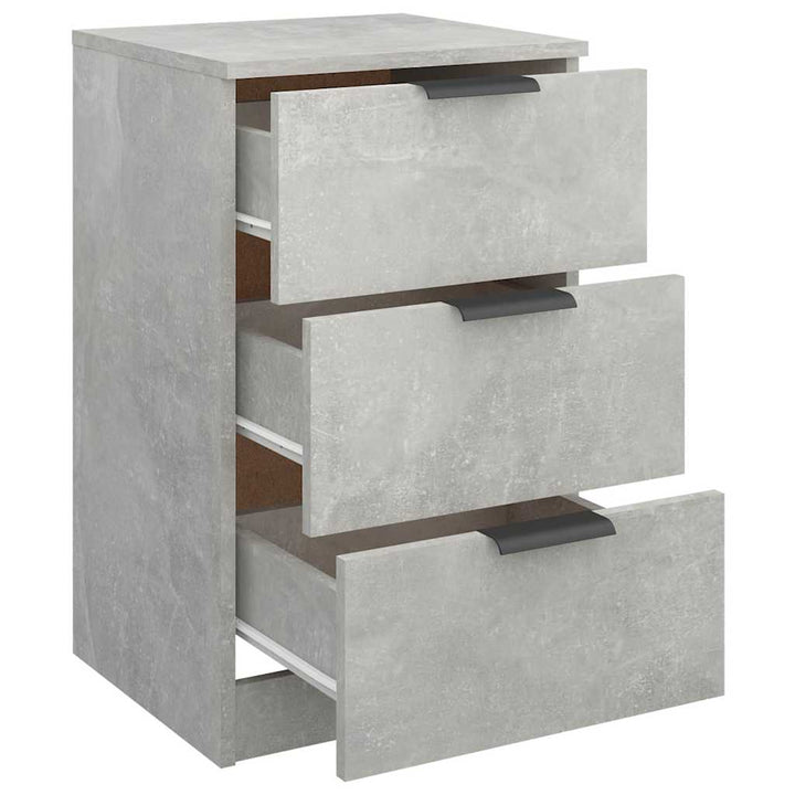 sengebord 40x36x65 cm 2 stk. betongrå