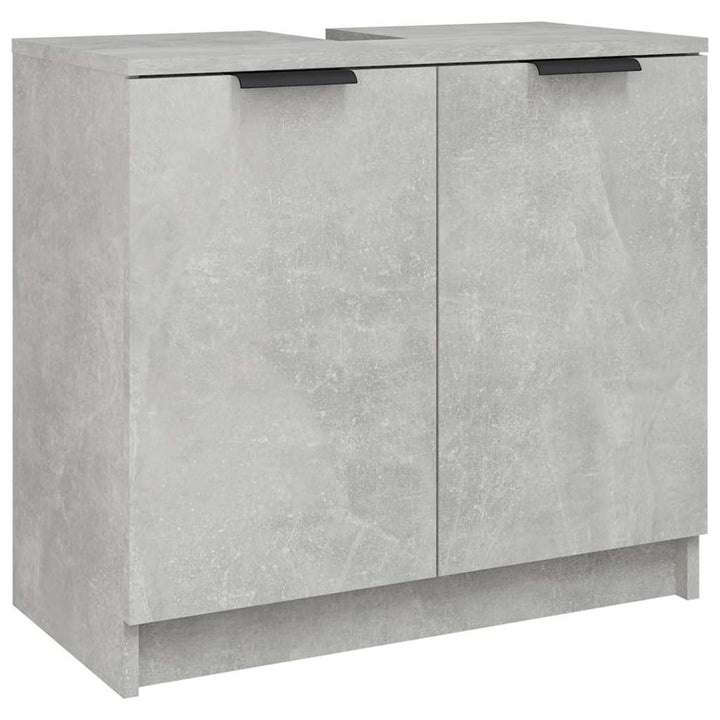 badeværelsesskab 64,5x33,5x59 cm konstrueret træ betongrå