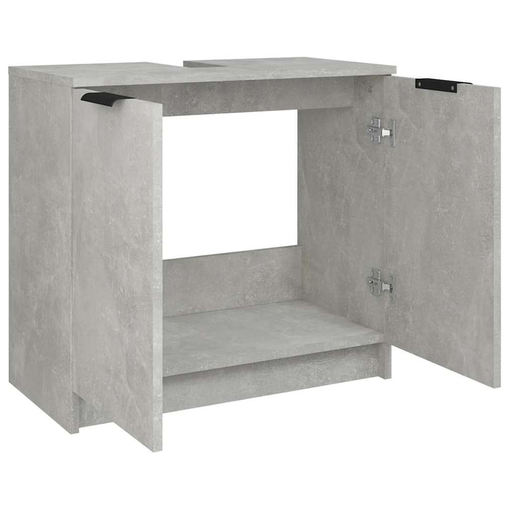 badeværelsesskab 64,5x33,5x59 cm konstrueret træ betongrå