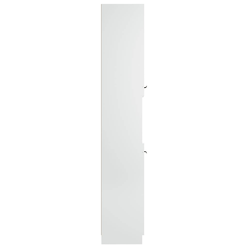 badeværelsesskab 32x34x188,5 cm konstrueret træ hvid