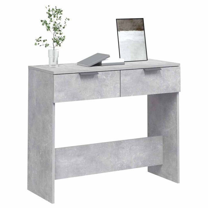 konsolbord 90x36x75 cm konstrueret træ betongrå