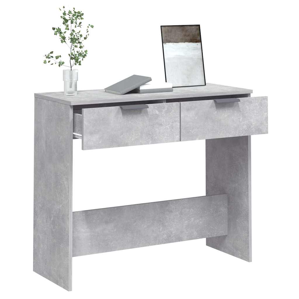 konsolbord 90x36x75 cm konstrueret træ betongrå