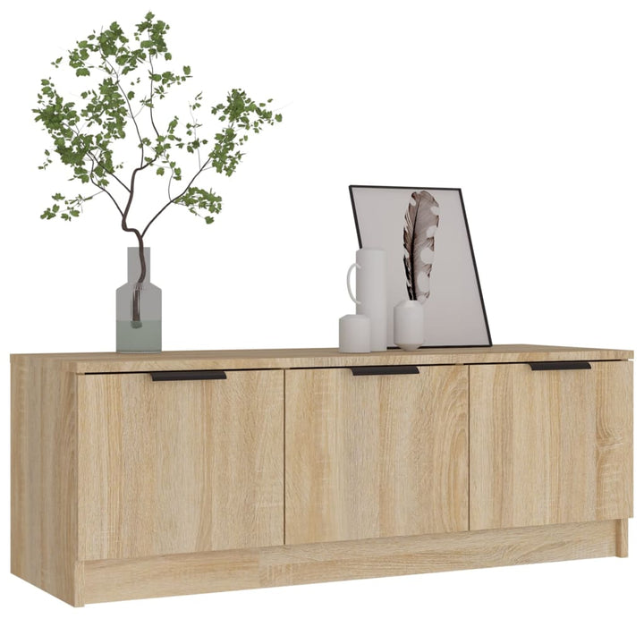 tv-bord 102x35x36,5 cm konstrueret træ sonoma-eg