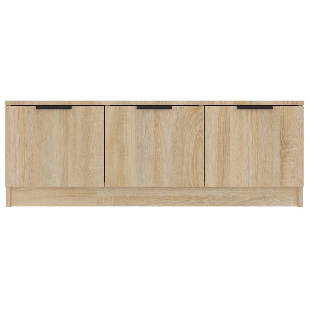 tv-bord 102x35x36,5 cm konstrueret træ sonoma-eg