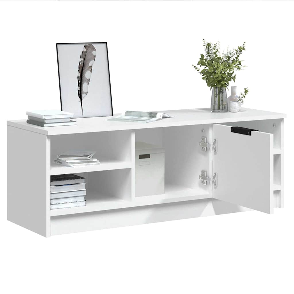tv-bord 102x35,5x36,5 cm konstrueret træ hvid