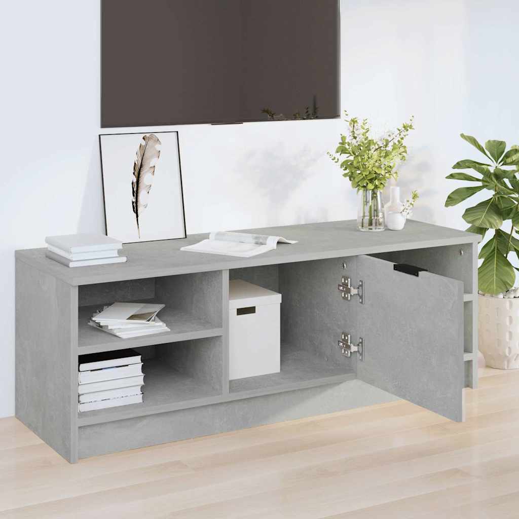 tv-bord 102x35,5x36,5 cm konstrueret træ betongrå