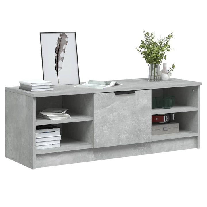 tv-bord 102x35,5x36,5 cm konstrueret træ betongrå