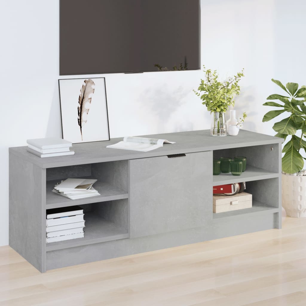 tv-bord 102x35,5x36,5 cm konstrueret træ betongrå