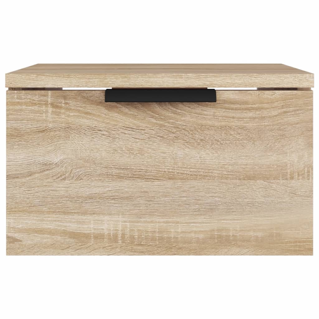 væghængt sengebord 34x30x20 cm sonoma-eg