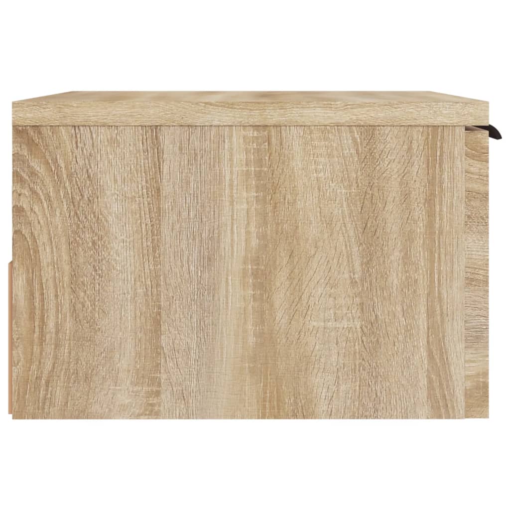 væghængt sengebord 34x30x20 cm sonoma-eg