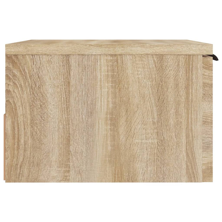 væghængt sengebord 34x30x20 cm sonoma-eg