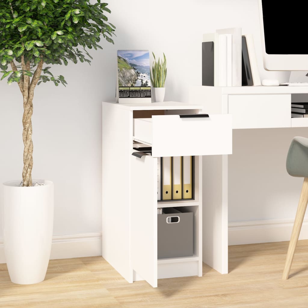 skrivebord 33,5x50x75 cm konstrueret træ hvid