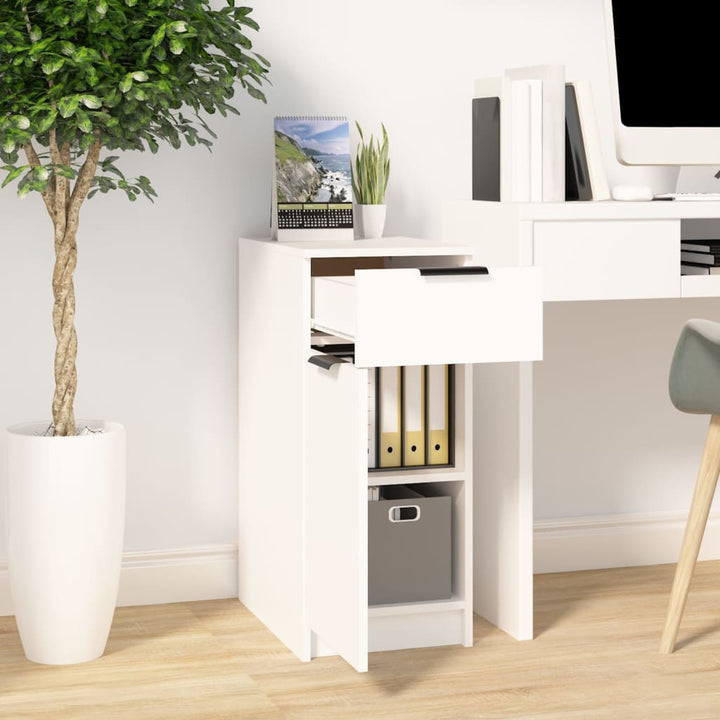 skrivebord 33,5x50x75 cm konstrueret træ hvid