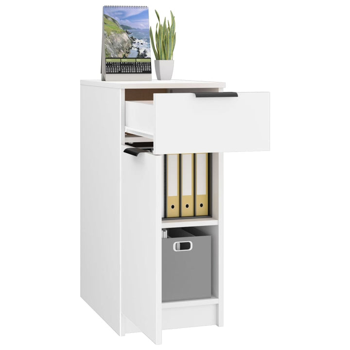 skrivebord 33,5x50x75 cm konstrueret træ hvid