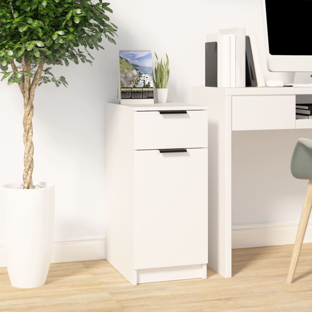 skrivebord 33,5x50x75 cm konstrueret træ hvid