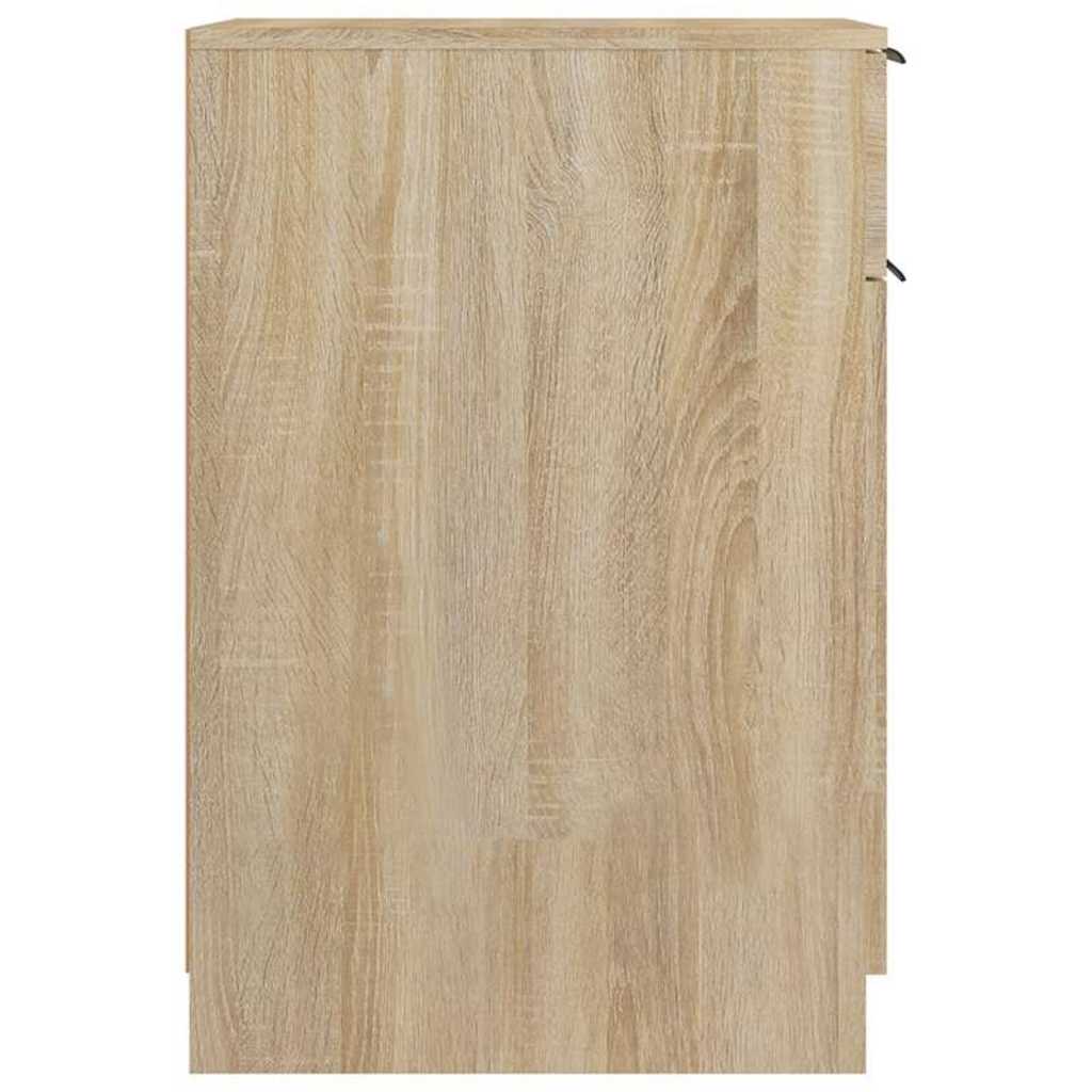 skrivebord 33,5x50x75 cm konstrueret træ sonoma-eg