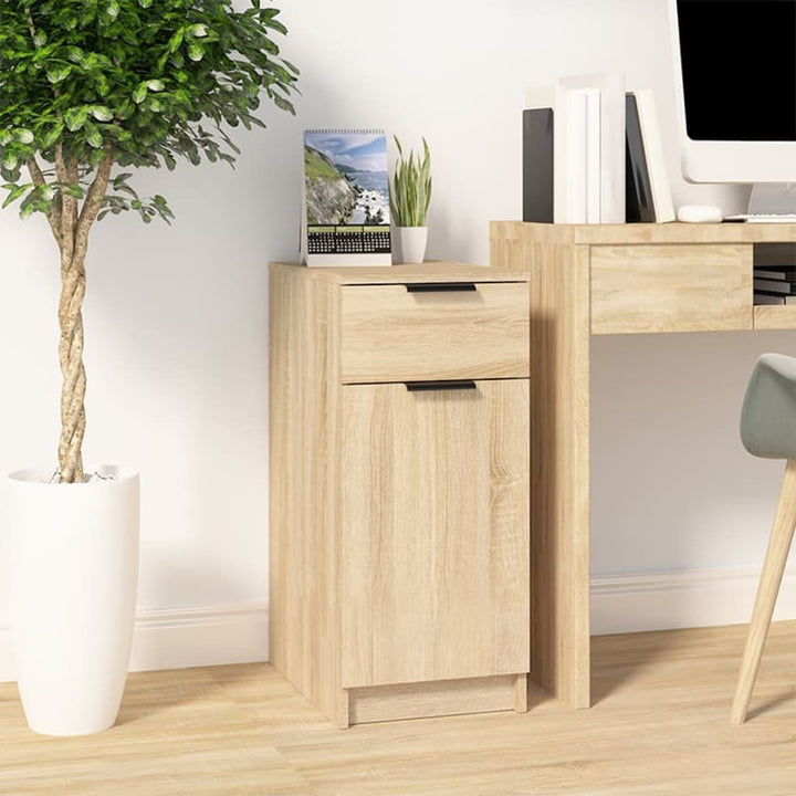skrivebord 33,5x50x75 cm konstrueret træ sonoma-eg