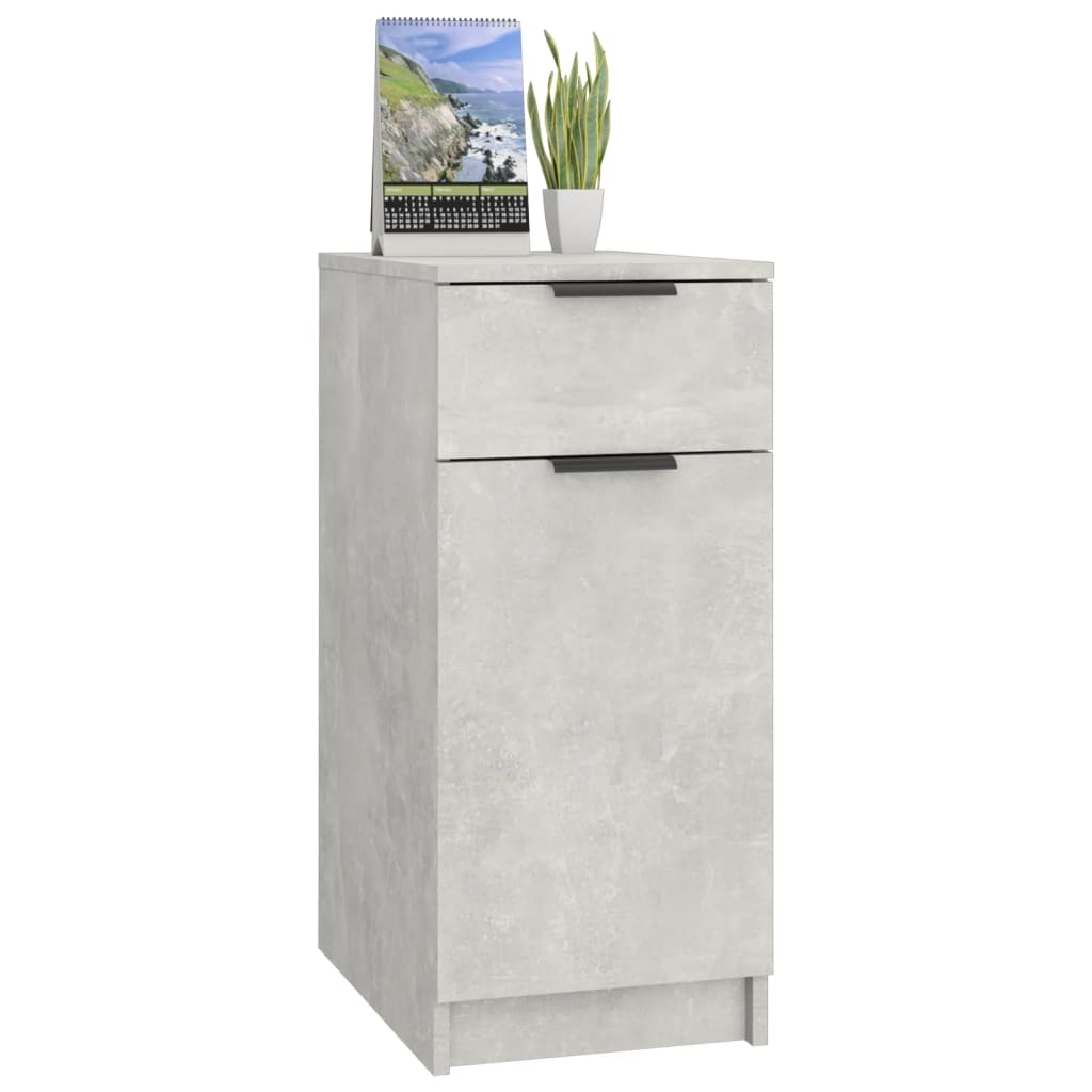 skrivebord 33,5x50x75 cm konstrueret træ betongrå