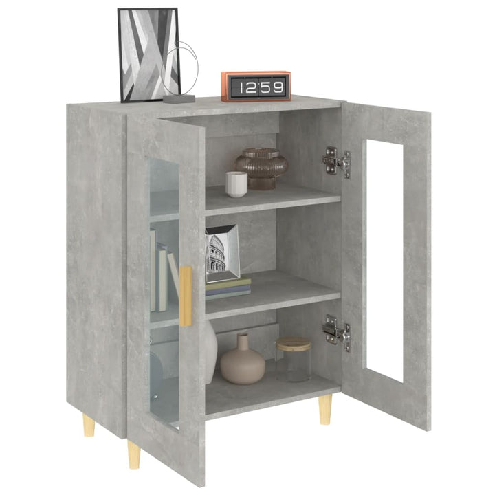 skænk 69,5x34x90 cm konstrueret træ betongrå
