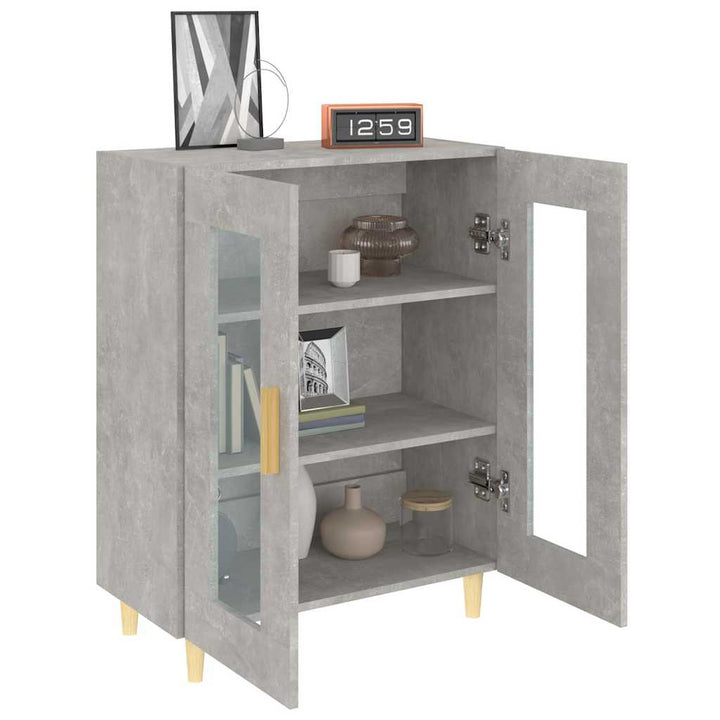 skænk 69,5x34x90 cm konstrueret træ betongrå