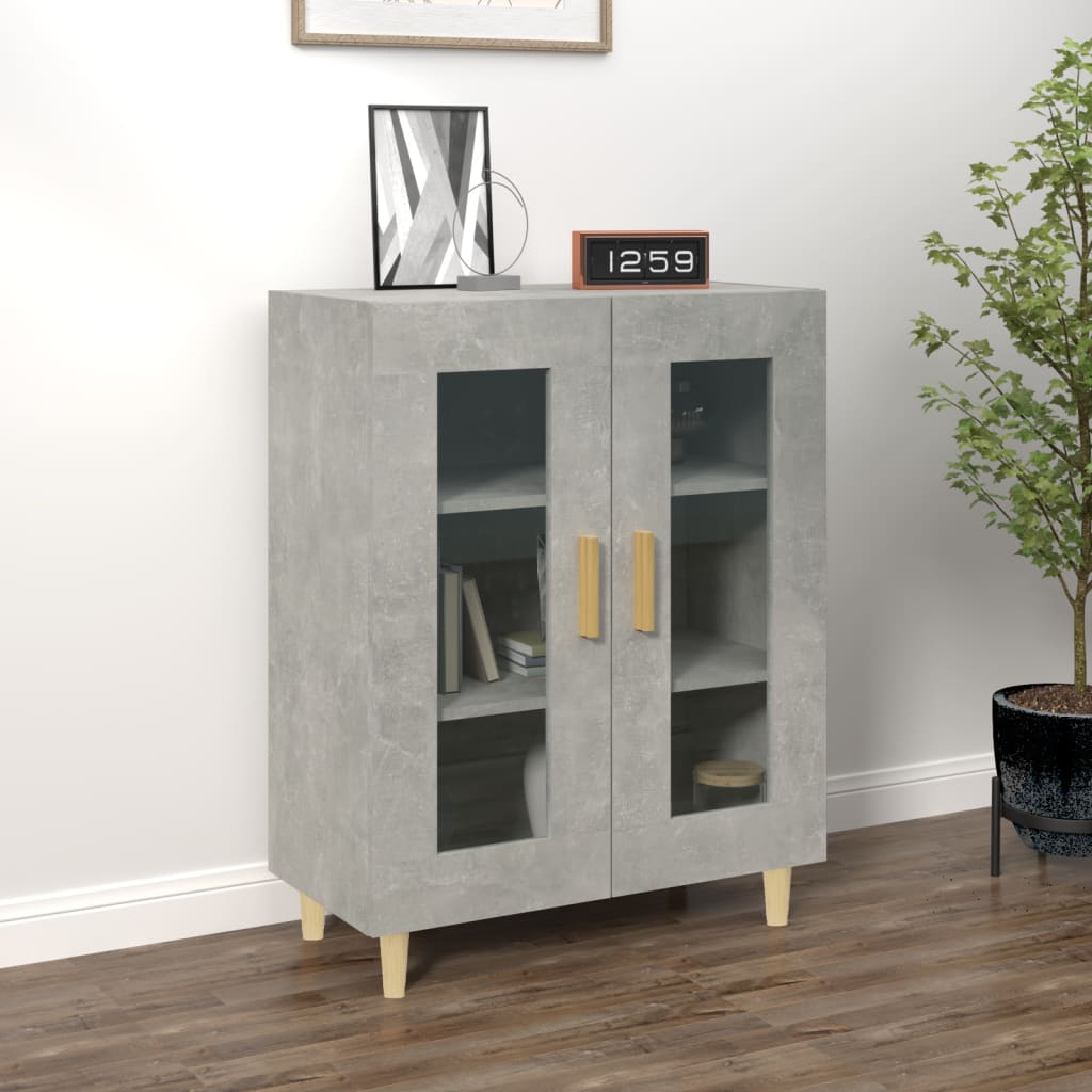 skænk 69,5x34x90 cm konstrueret træ betongrå