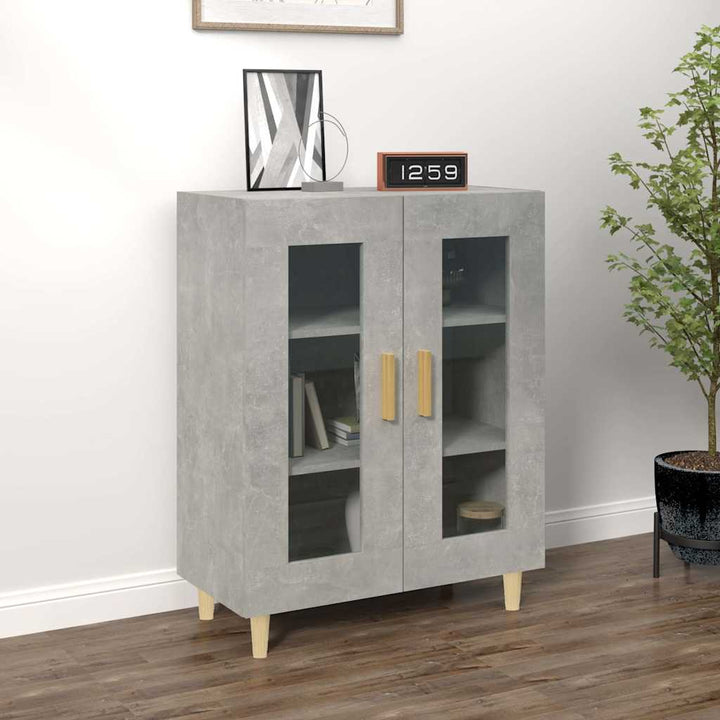 skænk 69,5x34x90 cm konstrueret træ betongrå