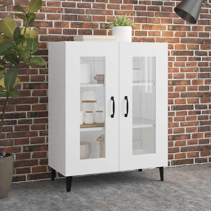 skænk 69,5x34x90 cm konstrueret træ hvid