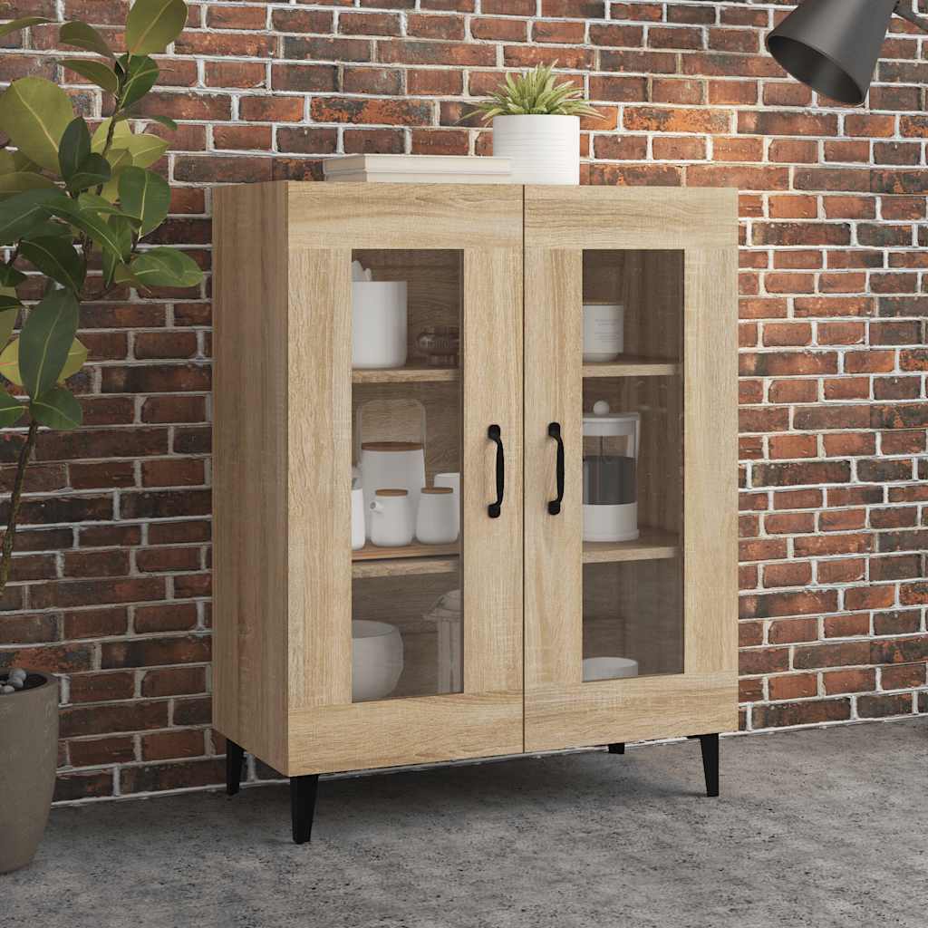 skænk 69,5x34x90 cm konstrueret træ sonoma-eg