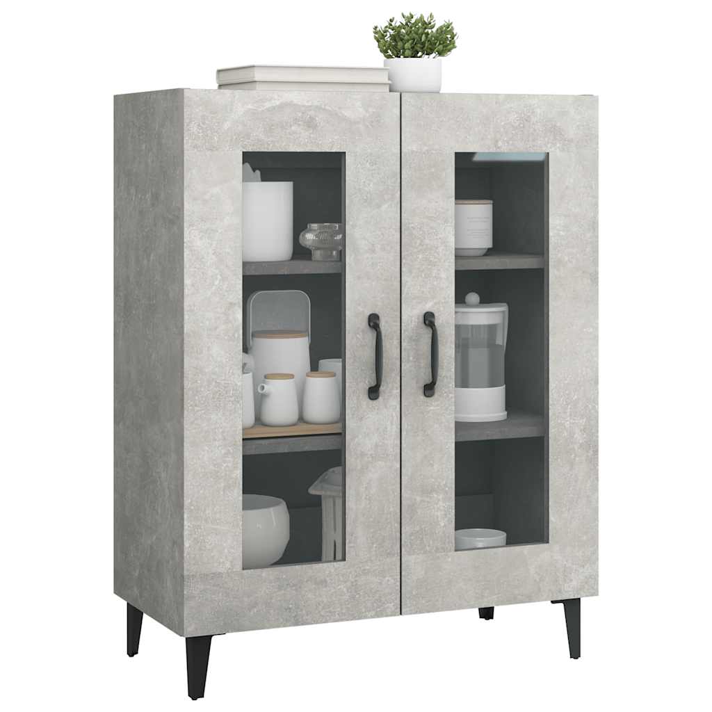 skænk 69,5x34x90 cm konstrueret træ betongrå