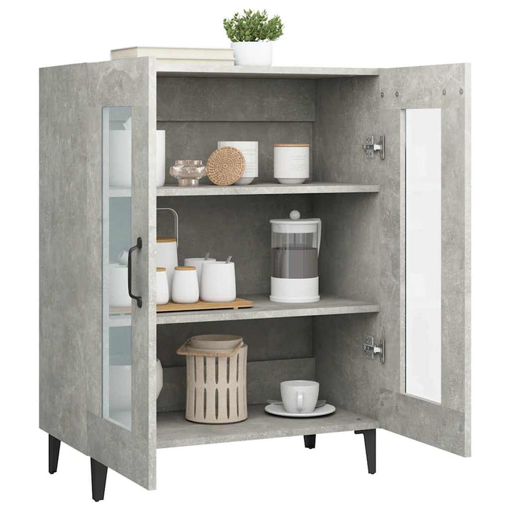 skænk 69,5x34x90 cm konstrueret træ betongrå