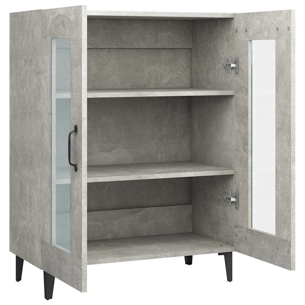 skænk 69,5x34x90 cm konstrueret træ betongrå