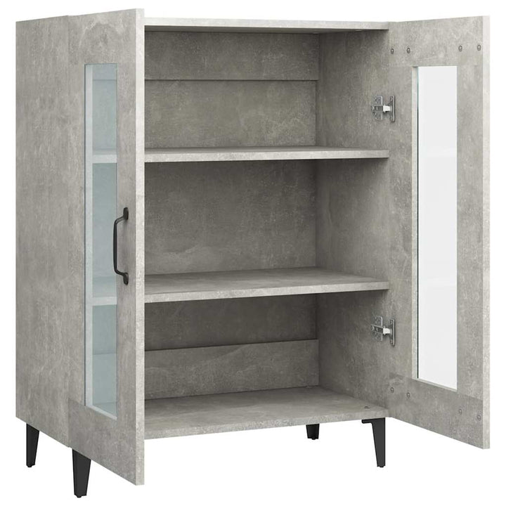 skænk 69,5x34x90 cm konstrueret træ betongrå